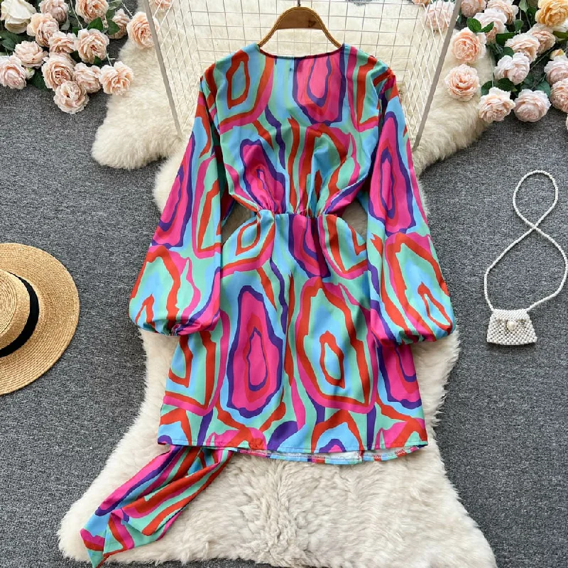 Mini dresses with ribbed textures for a unique appearance Nyrie Wrap Dress