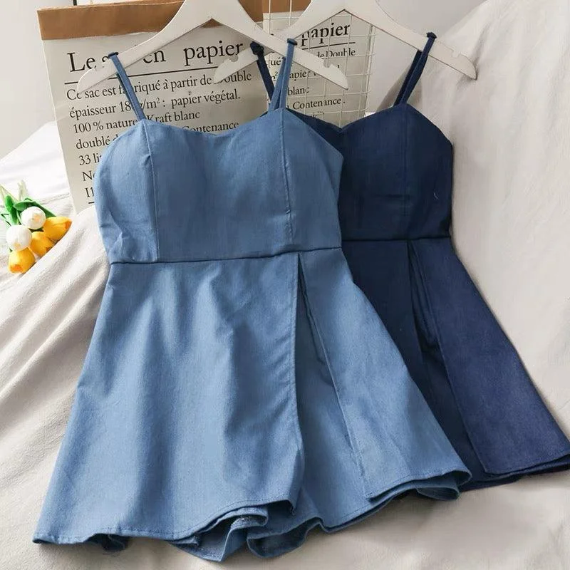 Floral print mini dresses for summer parties Suzie Denim Romper