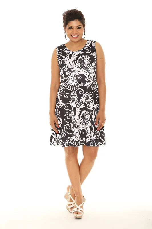 Mini dresses with embroidered details for a unique touch Floral Print Sleeveless Dress