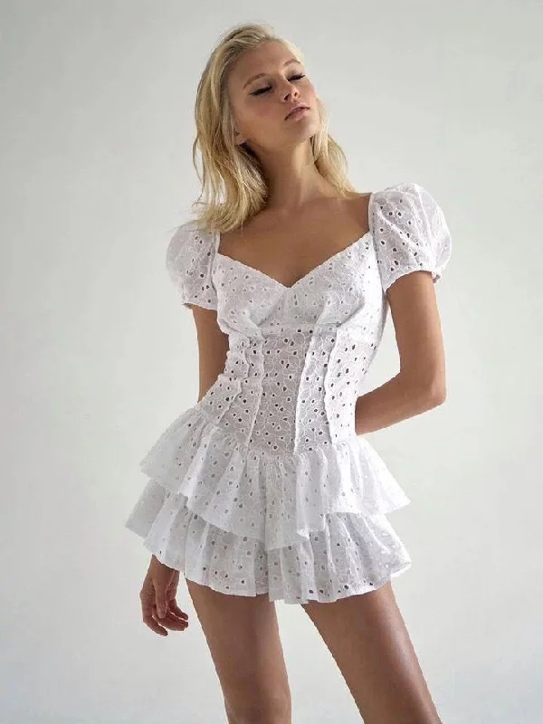 Mini dresses with bow accents for a sweet look Wetzel Eyelet Dress
