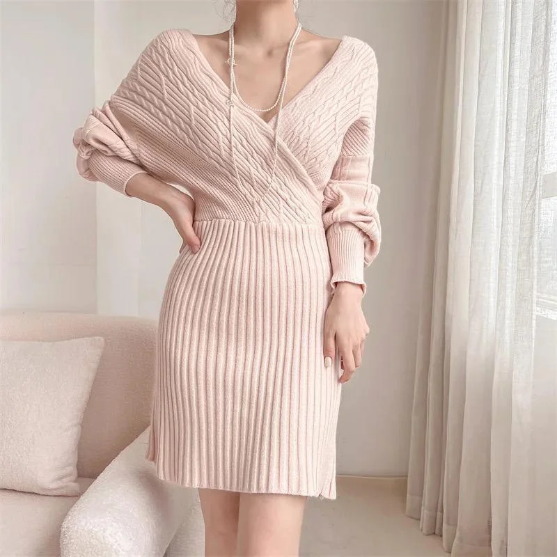 Mini dresses with embroidered details for a unique touch Clio Winter Knitted Dress
