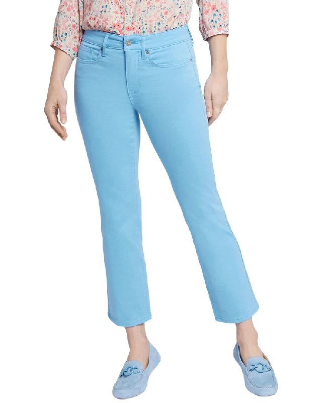 Women's Tight Trousers with Mesh Panels in Black for a Sexy and Modern AppearanceNYDJ Petite Marilyn Straight Ankle Bluebell Jean