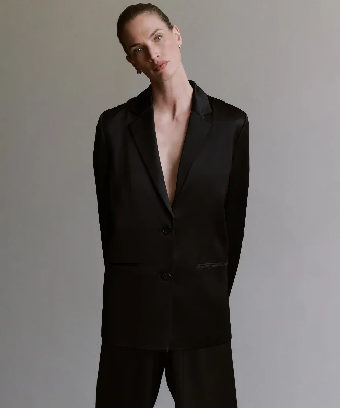 Plus Size Women's Military - Inspired Blazers with Gold Accents for a Bold LookBond Blazer
