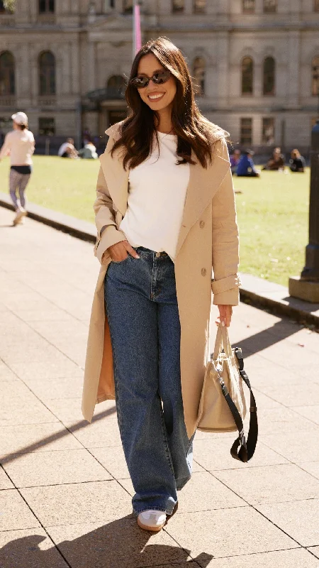 button down women cardigan with vintage buttonsbutton down women cardigan with vintage buttonsByron Trench Coat - Camel