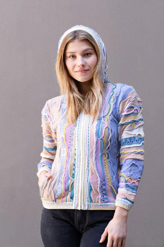 color block women cardigan with bold huescolor block women cardigan with bold huesCrop Hoodie Pastel
