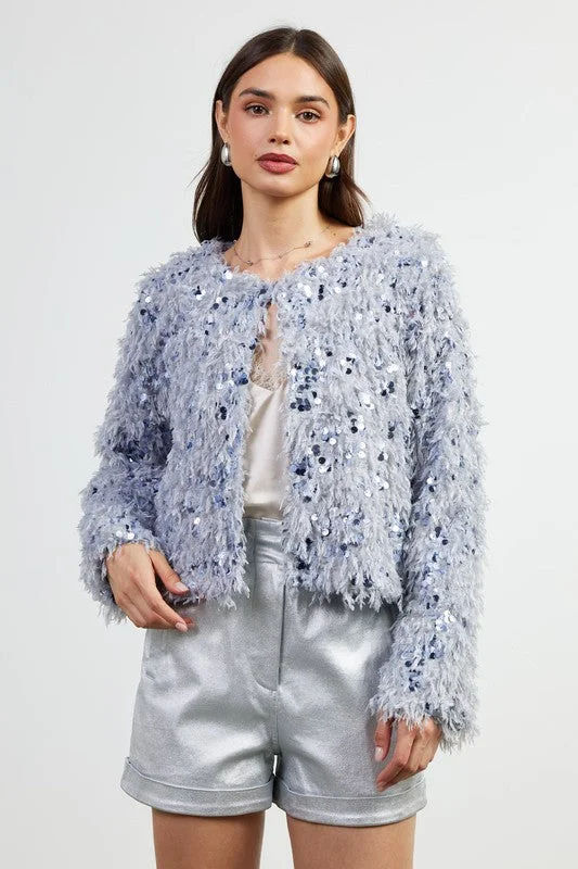 cable knit women cardigan with intricate patternscable knit women cardigan with intricate patternsLiliana Sequin Cardigan