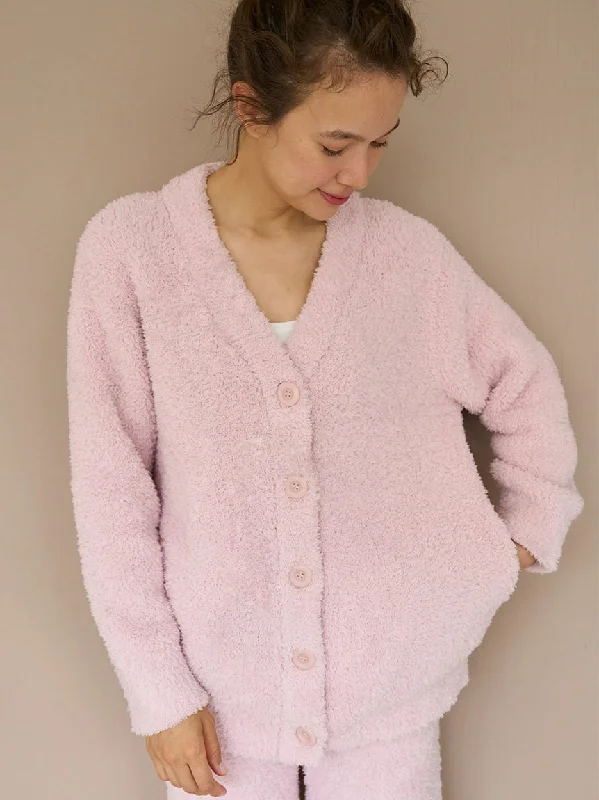 plus size women cardigan for comfortable layeringFluffy & Warm Button Up Cardigan