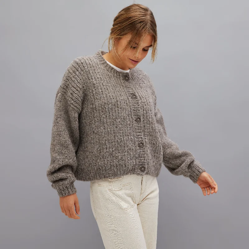hand knitted women cardigan with artisanal charmhand knitted women cardigan with artisanal charmGELLAR 790