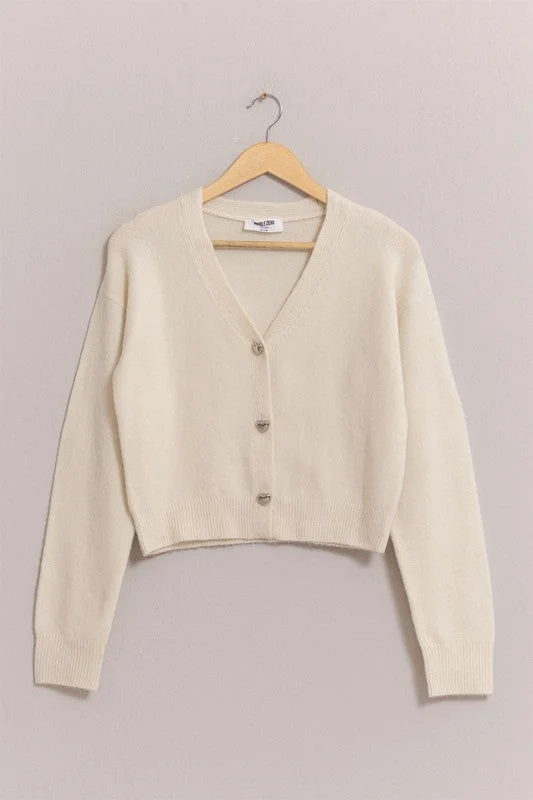 button down women cardigan with vintage buttonsbutton down women cardigan with vintage buttonsHeart You Cardigan