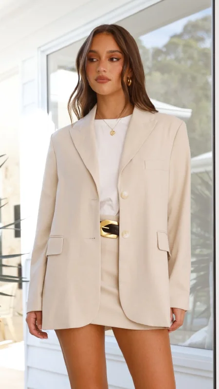 button down women cardigan with vintage buttonsbutton down women cardigan with vintage buttonsJayma Blazer - Beige