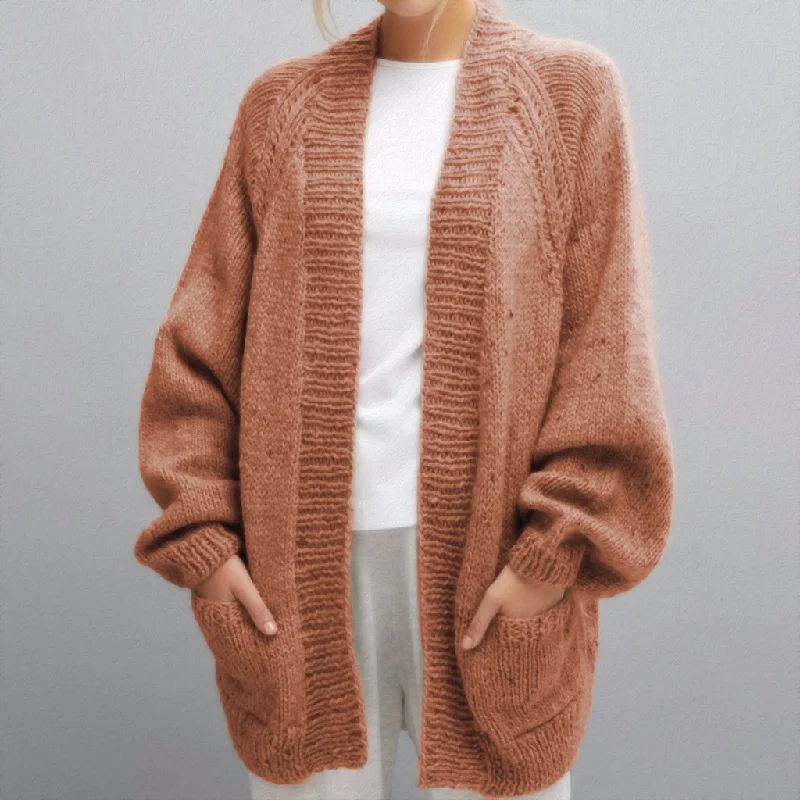 cable knit women cardigan with intricate patternsJOLIE 735