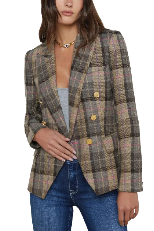 Single - Breasted Women's Corduroy Blazers in Mustard Yellow for an Autumn VibeKenzie Wool Blazer