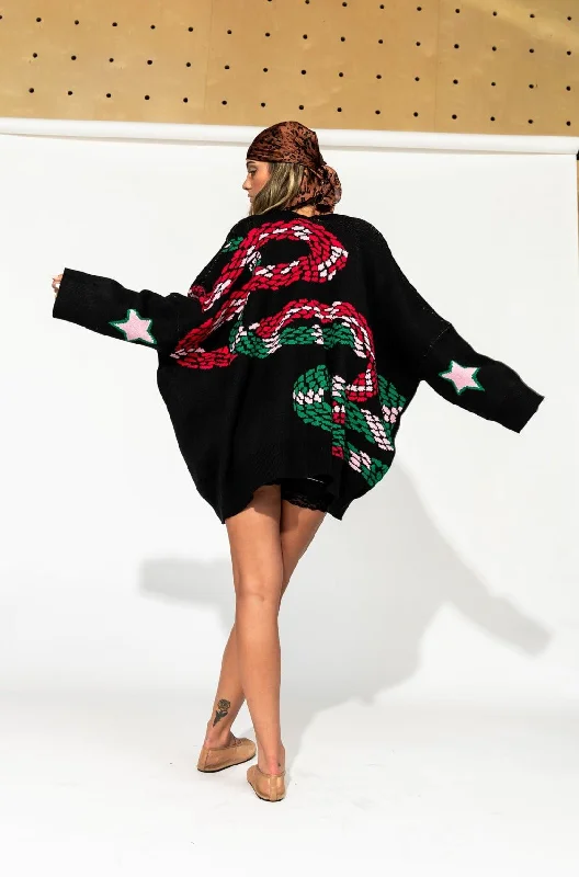 oversized women cardigan for a trendy and cozy lookoversized women cardigan for a trendy and cozy lookLook What You Made Me Do Oversized Snake Cardigan