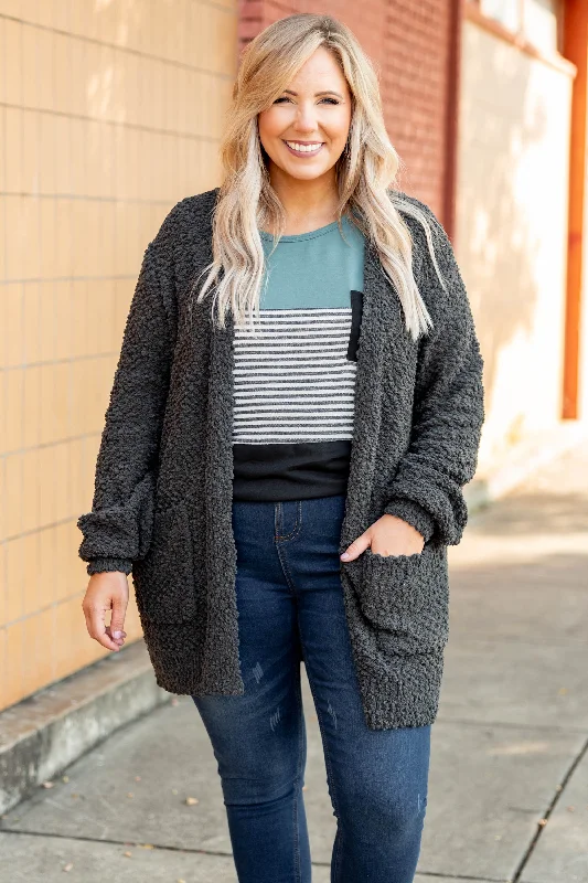 cable knit women cardigan with intricate patternscable knit women cardigan with intricate patternsLatte Lover Cardigan, Ash Gray