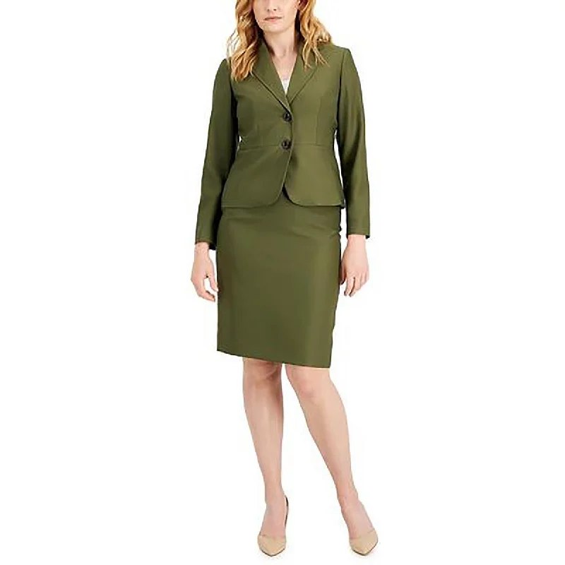 Women's Notched Lapel Blazers in Beige for a Timeless OutfitLe Suit Womens Petites Notch Collar Professional Two-Button Blazer