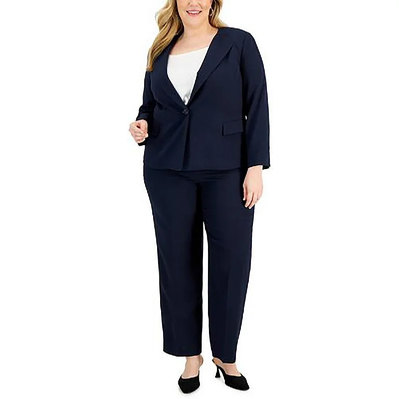 Oversized Women's Printed Blazers in Animal Patterns for a Statement PieceLe Suit Womens Plus Business Work Wear One-Button Blazer