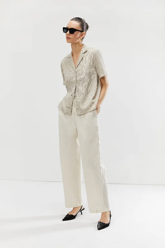 open front women cardigan for easy stylingLINEN PANT