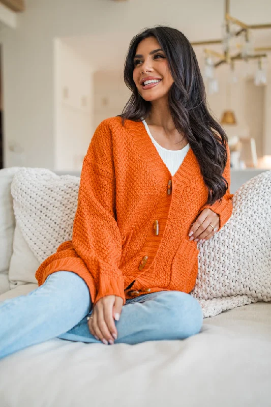 open front women cardigan for easy stylingopen front women cardigan for easy stylingNorthern Chill Rust Toggle Button Cardigan