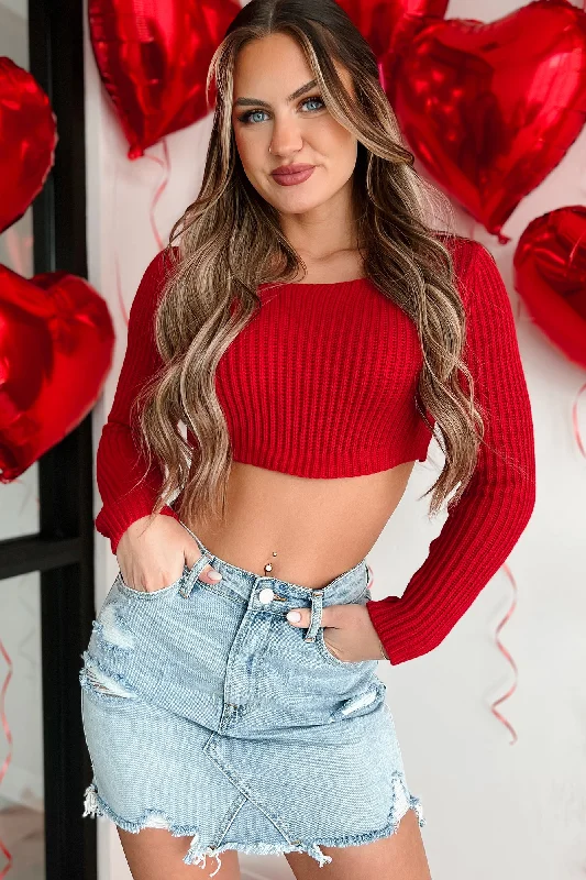 maternity women cardigan for expecting momsmaternity women cardigan for expecting momsReason To Believe Crop Sweater (Red)