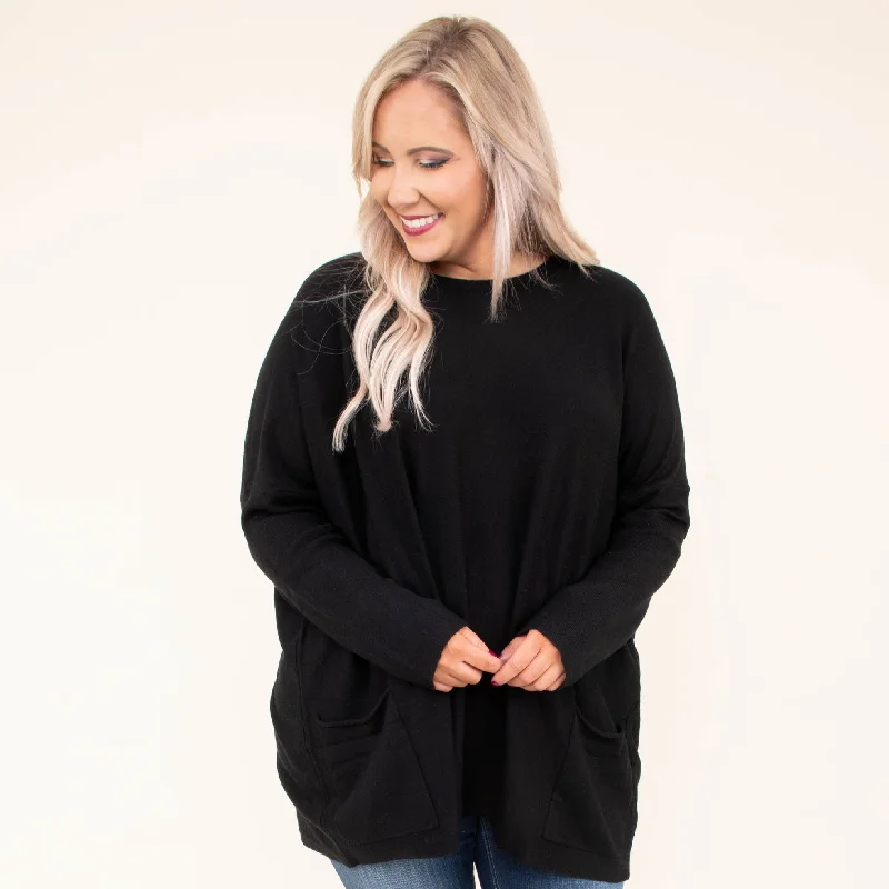 lightweight women cardigan for spring and fallSnow Whispers Tunic, Black