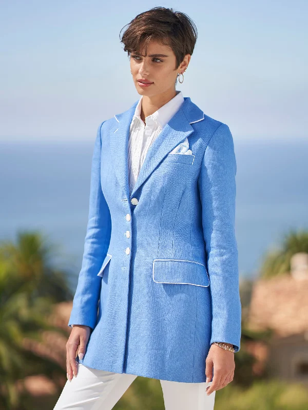 Oversized Women's Printed Blazers in Animal Patterns for a Statement PieceVienna Linen Jacket