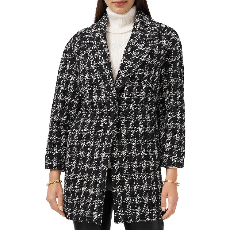 Plus Size Women's Embroidered Blazers in Floral Patterns for a Feminine TouchVince Camuto Womens Houndstooth Collared One-Button Blazer