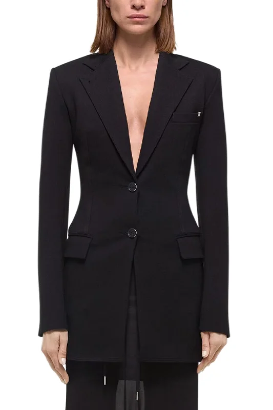 Women's Notched Lapel Blazers in Beige for a Timeless OutfitWaisted Blazer