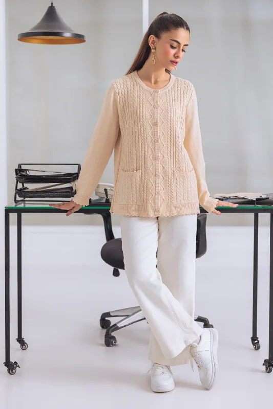 maternity women cardigan for expecting momsmaternity women cardigan for expecting momsBEIGE-ROUND NECK FULL SLEEVE CARDIGAN SWEATER  (24X-167-66)