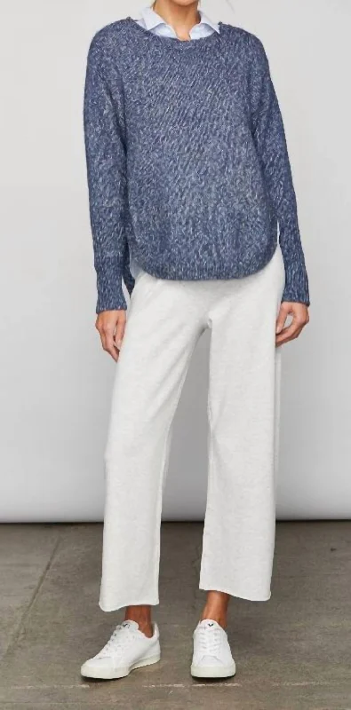 Plus Size Women's Oversized Chunky Knit SweatersAlder Sweater Military Blue