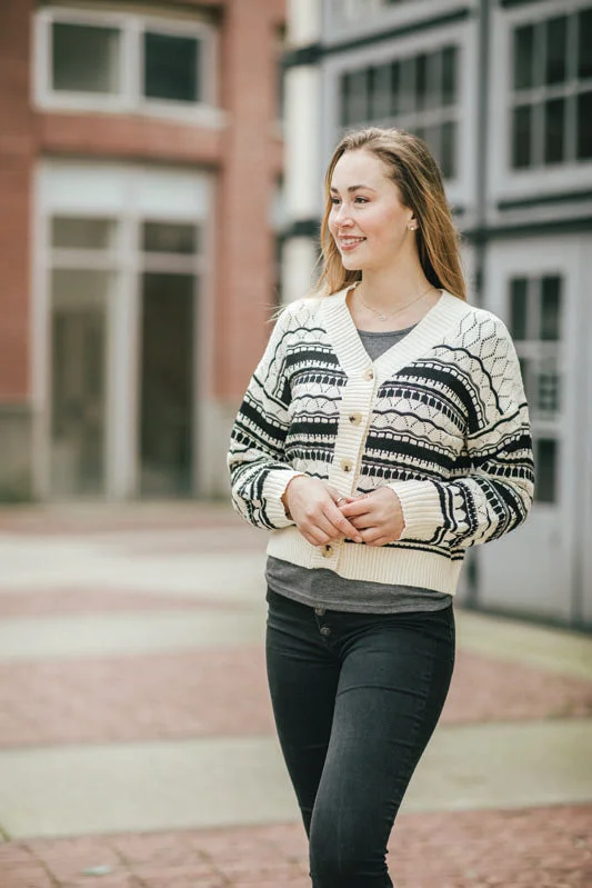 color block women cardigan with bold huescolor block women cardigan with bold huesAlecia Cardigan