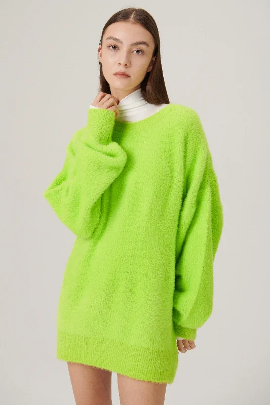 Sleeveless Women's Silk - Trimmed Sweaters for SummerAndy Fuzzy Sweater/Dress