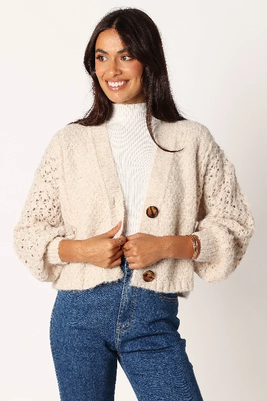 cashmere blend women cardigan for a luxurious feelcashmere blend women cardigan for a luxurious feelBlakey Cardigan - Cream