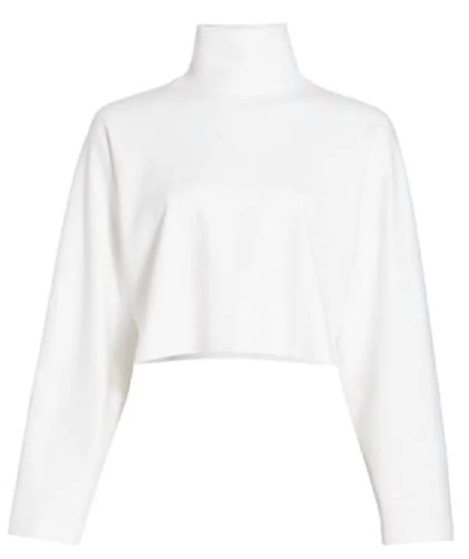 Cowl Neck Women's Cashmere Blend Sweater Dresses for WinterCocoon Turtleneck In White