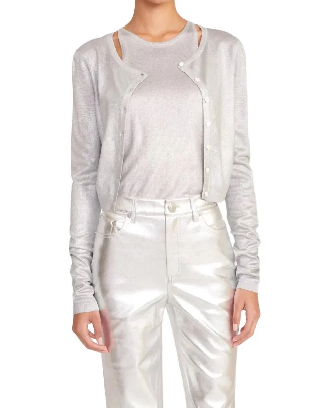 plus size women cardigan for comfortable layeringplus size women cardigan for comfortable layeringDeanna Cardigan In Silver