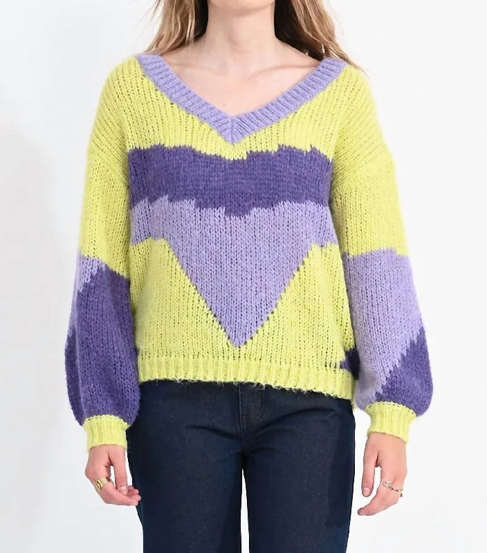 Hooded Women's Fleece - Lined Sweaters for WinterDo It All Again Sweater In Lime Yellow