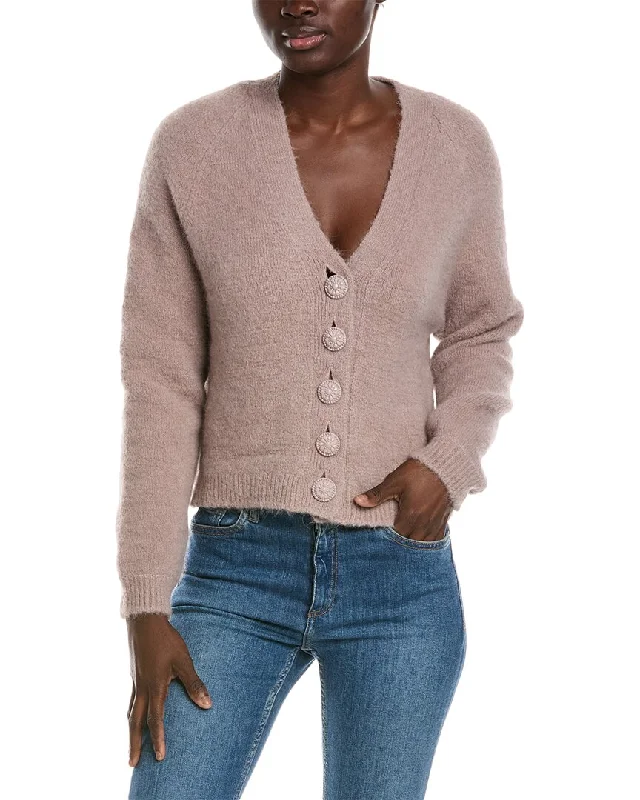 Plus Size Women's Open - Front Cardigan Style Sweater DressesElie Tahari Balloon Sleeve Alpaca-Blend Cardigan