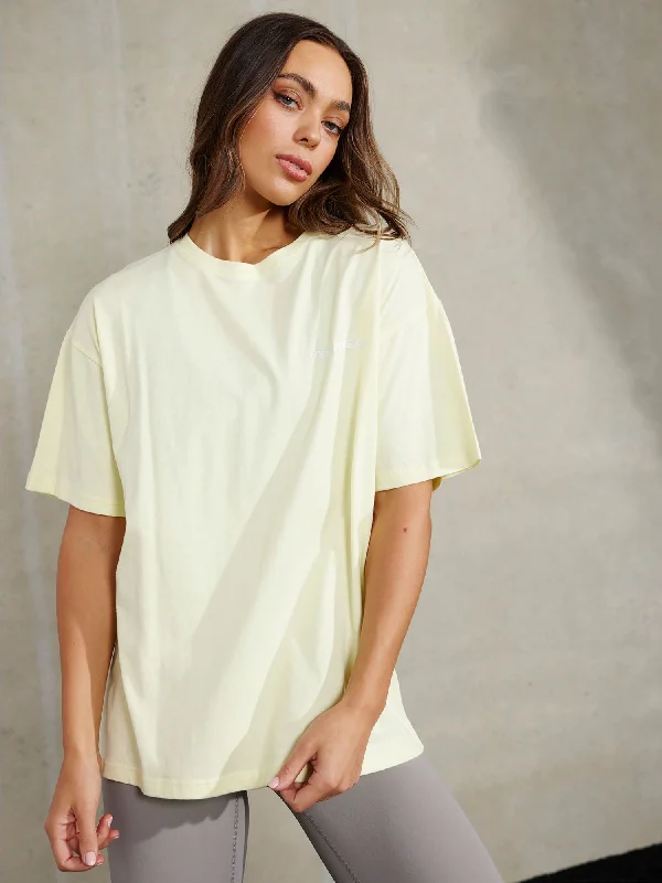 Puff Sleeve Women T Shirt for a Fashion - Forward LookEmbody Oversized T-Shirt - Lemon