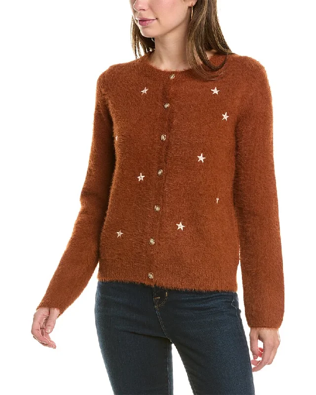 Plus Size Women's Turtleneck Sweater Dresses with Side SlitsEmmie Rose Stars Cardigan