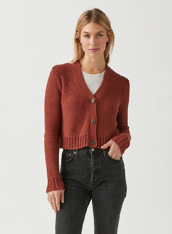 hand knitted women cardigan with artisanal charmhand knitted women cardigan with artisanal charmFran Crop Sweater Cardigan