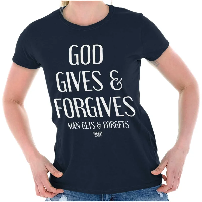 Sheer Women T Shirt for a Stylish and Alluring LookGod Forgives Ladies T Shirt