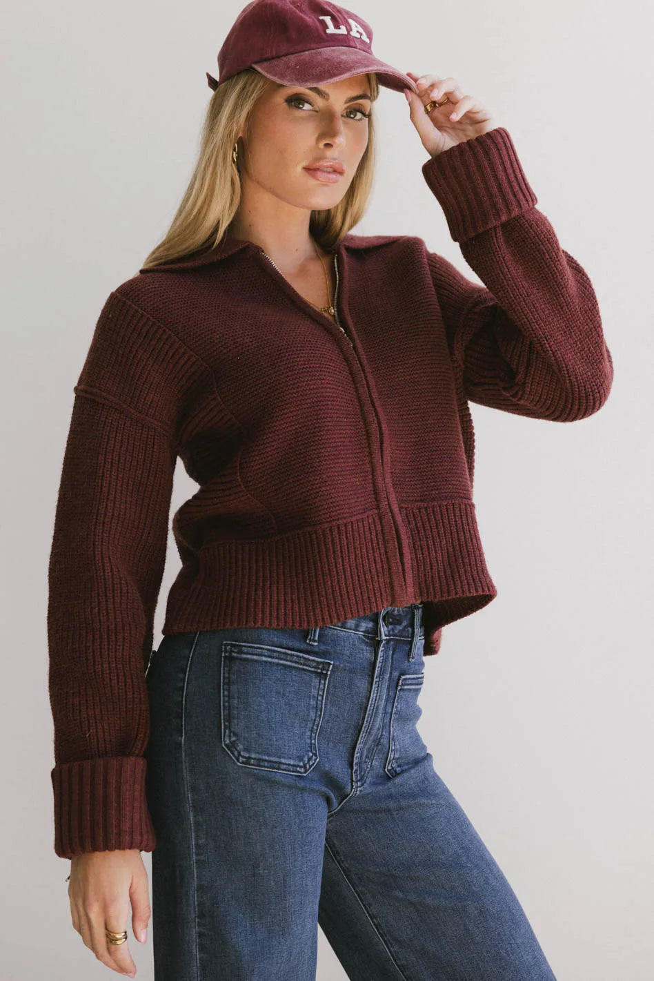 organic cotton women cardigan for an eco - friendly choiceorganic cotton women cardigan for an eco - friendly choiceHallie Zip Up Cardigan in Brick