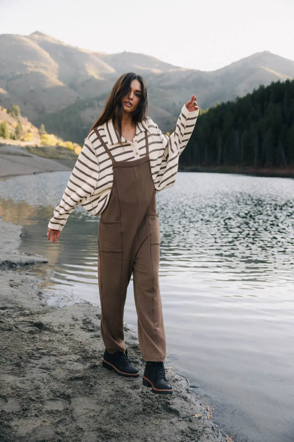 machine washable women cardigan for easy caremachine washable women cardigan for easy careHarper Striped Cardigan in Olive