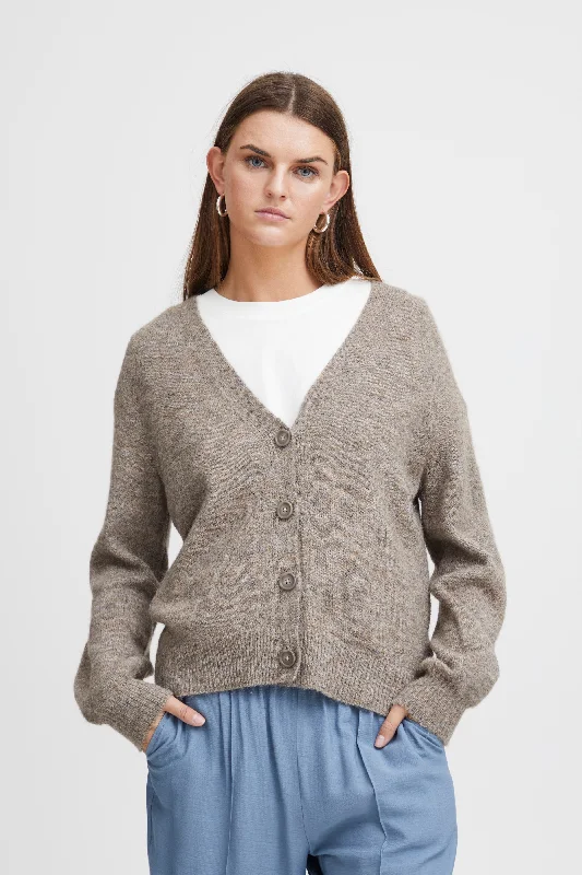 cable knit women cardigan with intricate patternscable knit women cardigan with intricate patternsIchi Kamara Cardigan
