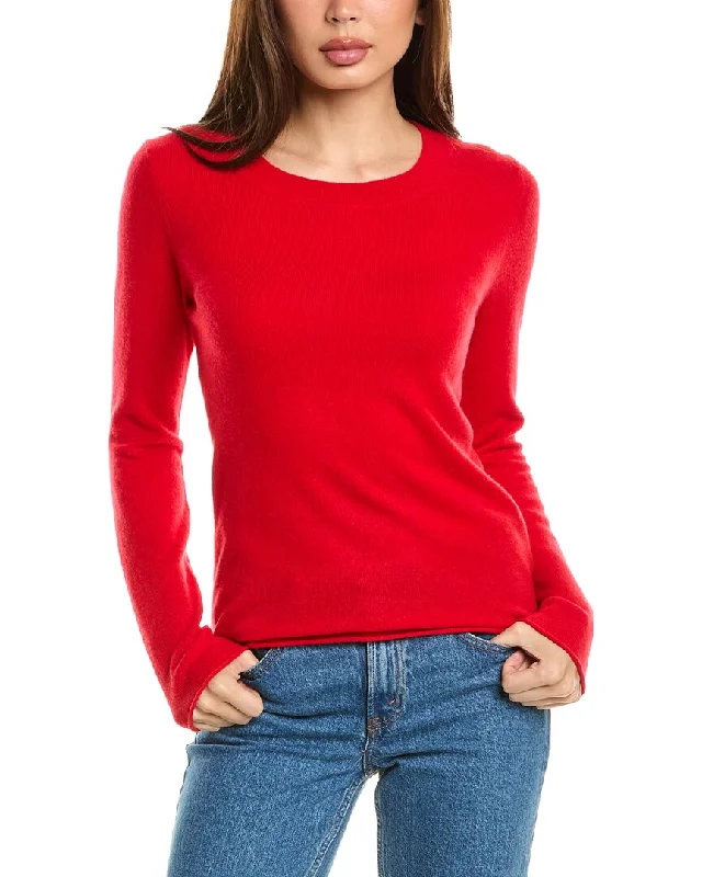 Belted Women's Cotton Blend Sweater Dresses for a Casual LookInCashmere Crewneck Cashmere Sweater