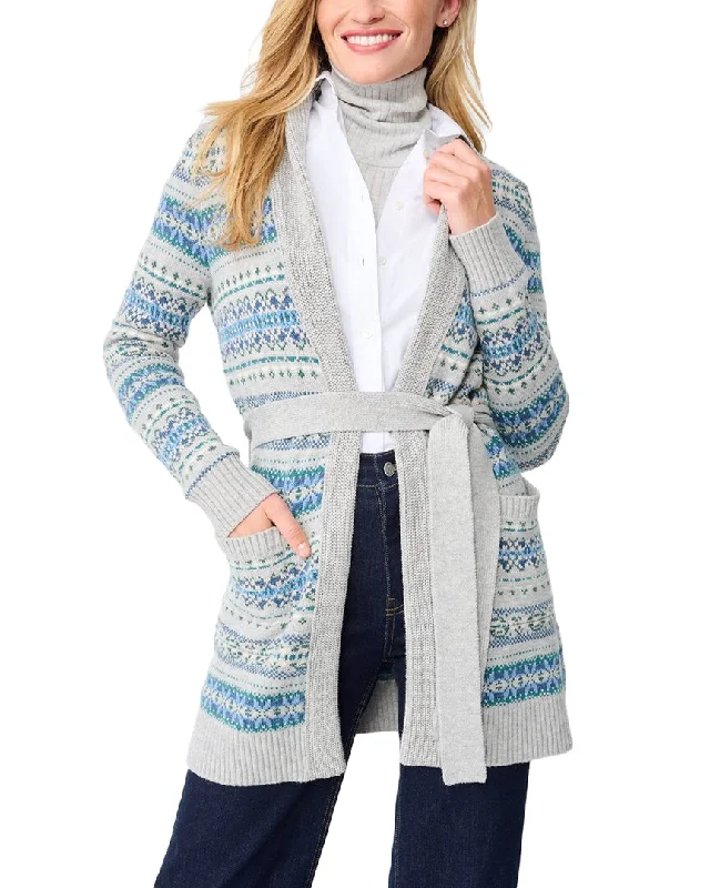 Plus Size Women's Ruffled Hem Sweaters in Floral PrintsJ.McLaughlin Stratham Wool Sweater