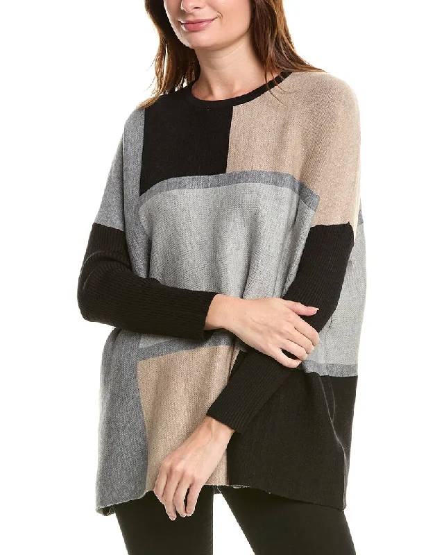 A - Line Women's Merino Wool Sweater Dresses in Classic StylesJoseph A. Poncho Sweater