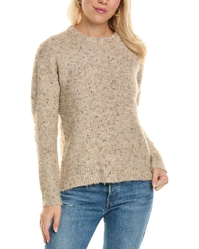 Mock Neck Women's Angora Blend Sweater Dresses in Solid ColorsJoseph A. Wool-Blend Sweater