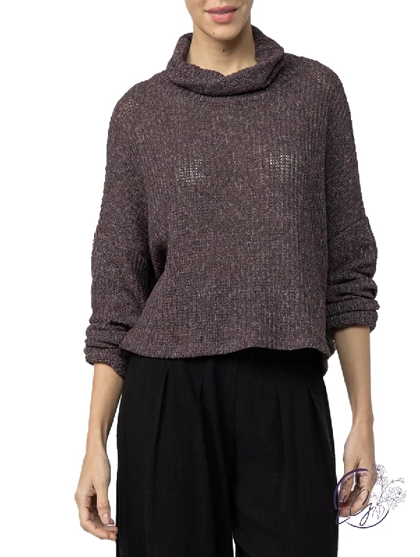 Tie - Front Women's Lambswool Sweaters in Pastel HuesLet's Go Again Turtleneck Crop Sweater