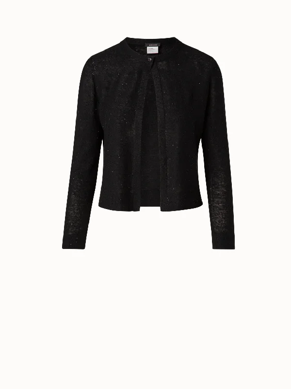 cashmere blend women cardigan for a luxurious feelcashmere blend women cardigan for a luxurious feelLinen Cotton Knit Cardigan with Fine Sequins