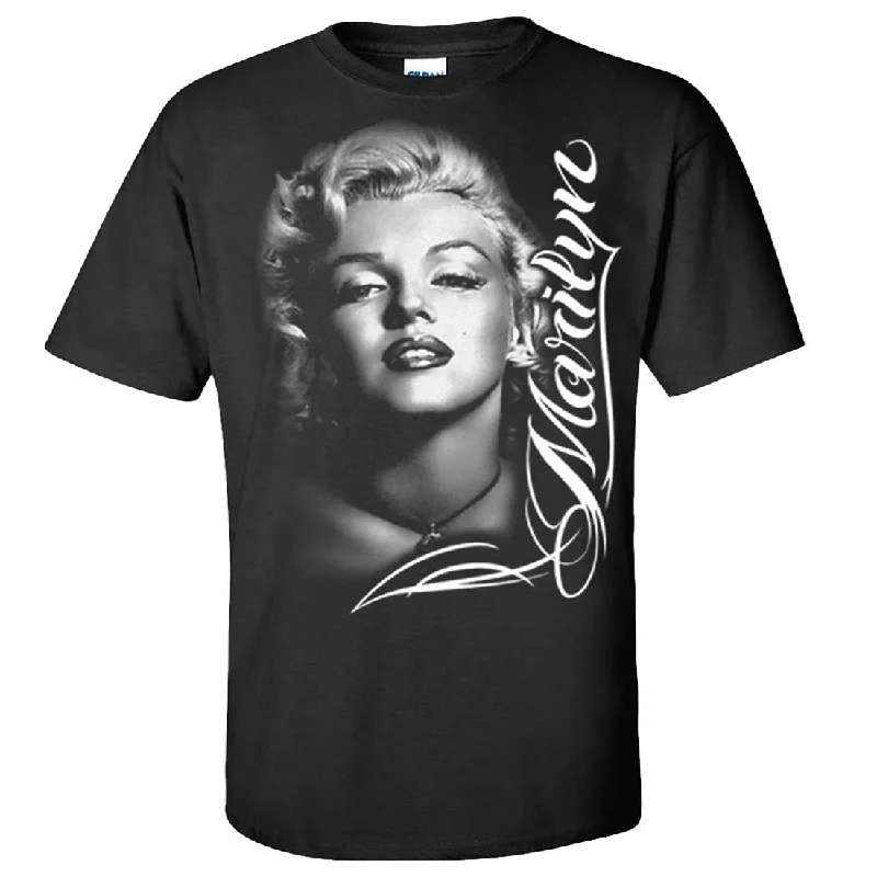 Graphic Print Women T Shirt for a Trendy StatementMarilyn Monroe Portrait Signature Asst Colors T-shirt/tee